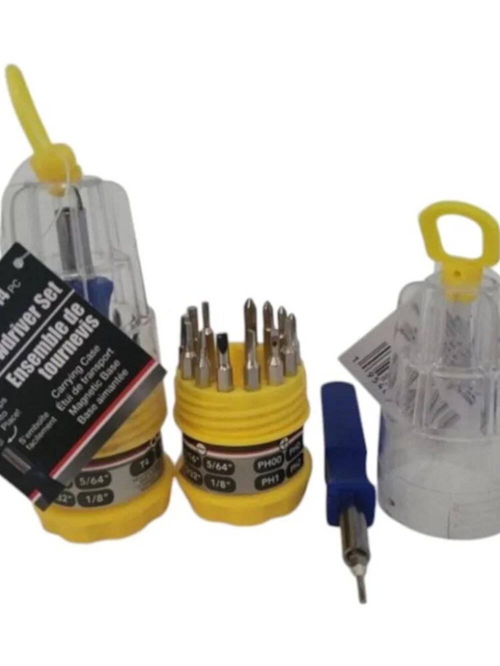 14-In-1 Mini-Screwdriver Set Slot Phillips with Magnetic Handle & Case
